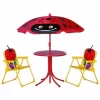 SIENA GARDEN SienaGarden Kinderstuhl Marienkäfer Klappstuhl Camping Set Tisch Sonnenschirm 8