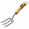 SIENA GARDEN Edelstahl Pflanzgabel ClassicLine Holzgriff Blumengabel Kleingerät Gartengeräte 19
