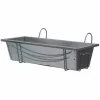 SIENA GARDEN Blumenkasten Mit Halter Silber, 50 Cm Stahlblech, Verzinkt 17