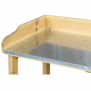 SIENA GARDEN Pflanztisch, 76 X 37 X 81 Cm, Natur Kiefernholz Mit Verzinkter Arbeitsplatte Und Haken 9