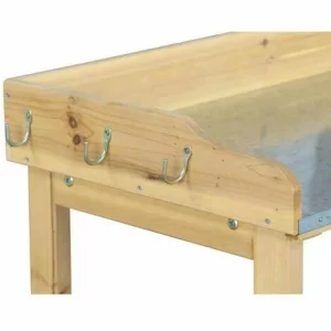 SIENA GARDEN Pflanztisch, 76 X 37 X 81 Cm, Natur Kiefernholz Mit Verzinkter Arbeitsplatte Und Haken 11
