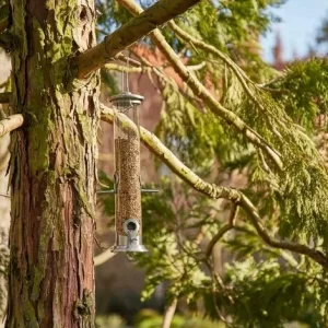 SIENA GARDEN Vogelfuttersäule Aluminium Line Für Mischfutter, 39 Cm 9
