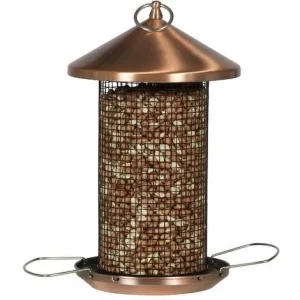SIENA GARDEN Vogelfuttersäule Copper Line Für Nüsse, 31cm 13