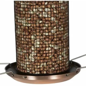 SIENA GARDEN Vogelfuttersäule Copper Line Für Nüsse, 31cm 15