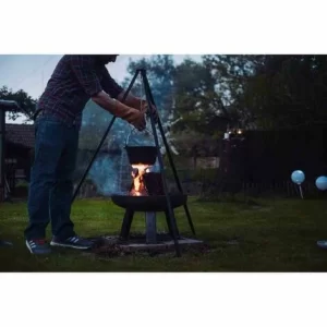SIENA GARDEN Feuerschale XXL Anthrazit Ø 55 Cm Langlebiges Produkt, Stahl Unbehandelt 11