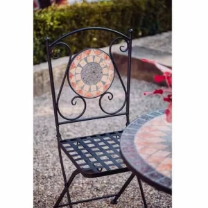 SIENA GARDEN Prato Klappstuhl Gestell Stahl Schwarz Matt, Fläche Keramik Mehrfarbig 9