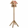 SIENA GARDEN Vogelfutterhaus ‘Max’ Inkl. Ständer, Braun, Kiefernholz 17