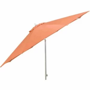 SIENA GARDEN Push Pro Mittelstockschirm Silber/terracotta Ø 300cm Gestell Alu Silber, Streben Stahl, Bezug 100% Polyester, 180g/m² Terra, Lichtschutzfaktor UPF 50+ 9