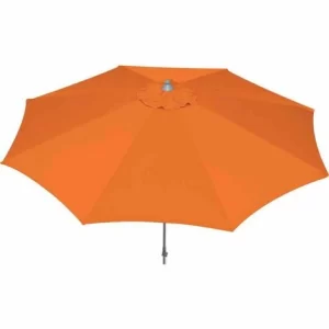 SIENA GARDEN Push Pro Mittelstockschirm Silber/terracotta Ø 300cm Gestell Alu Silber, Streben Stahl, Bezug 100% Polyester, 180g/m² Terra, Lichtschutzfaktor UPF 50+ 13
