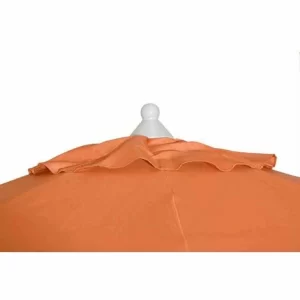 SIENA GARDEN Push Pro Mittelstockschirm Silber/terracotta Ø 300cm Gestell Alu Silber, Streben Stahl, Bezug 100% Polyester, 180g/m² Terra, Lichtschutzfaktor UPF 50+ 15