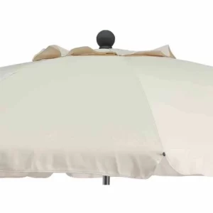 SIENA GARDEN Tropico Mittelstockschirm Anthrazit/natur Ø 200cm Gestell Stahl Anthrazit, Bezug 100% Polyester, 180g/m² In Natur, Lichtschutzfaktor UPF 50+ 13