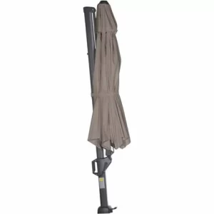SIENA GARDEN Sunset N+ Ampelschirm Anthrazit/taupe Ø 350cm Gestell Aluminium Anthrazit, Bezug 100% Polyester, 300g/m² In Taupe, PU-beschichtet, UPF 50+ 9
