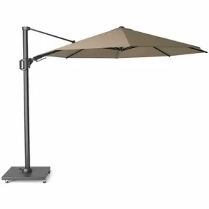 SIENA GARDEN Sunset N+ Ampelschirm Anthrazit/taupe Ø 350cm Gestell Aluminium Anthrazit, Bezug 100% Polyester, 300g/m² In Taupe, PU-beschichtet, UPF 50+ 11