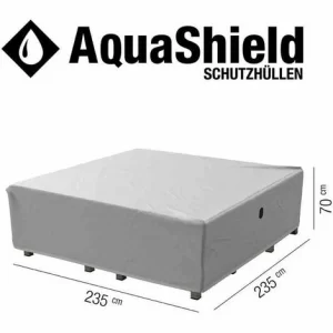 SIENA GARDEN AquaShield Loungehülle 235x235xH70 Cm Hellgrau, 100% Polyester 7