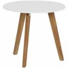 SIENA GARDEN Alba Beistelltisch Ø50×45 Cm Teakholz Couchtisch Kaffeetisch Wohnzimmertisch 19