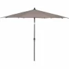 SIENA GARDEN Avio Mittelstockschirm Anthrazit/taupe Ø 300cm Gestell Alu Anthrazit, Streben Stahl, Bezug 100% Polyester, 220g/m² Taupe, Lichtschutzfaktor UPF 50+ 17
