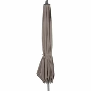 SIENA GARDEN Avio Mittelstockschirm Anthrazit/taupe Ø 300cm Gestell Alu Anthrazit, Streben Stahl, Bezug 100% Polyester, 220g/m² Taupe, Lichtschutzfaktor UPF 50+ 15