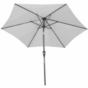 SIENA GARDEN Avio Mittelstockschirm Anthrazit/stone Ø 250cm Gestell Alu Anthrazit, Streben Stahl, Bezug 100% Polyester, 220g/m² Stone, Lichtschutzfaktor UPF 50+ 11