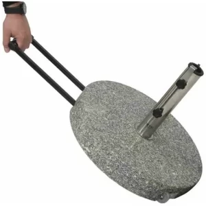SIENA GARDEN Granitständer Trolley 40 Kg Rund Mit Tolley-Auszug Und Rollen 15