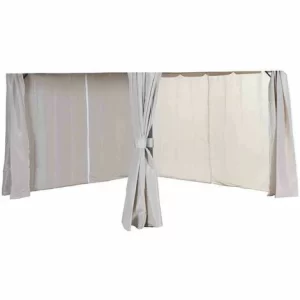 SIENA GARDEN Seitenteile Zu Pavillon Dubai 3×3 M, Natur, 4er Set Bezug Aus Polyester, 160g/m² In Natur, 4 Stück 6