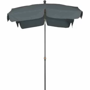 SIENA GARDEN Tropico Mittelstockschirm Anthrazit/grau 210x140cm Gestell Stahl Anthrazit, Bezug 100% Polyester, 180g/m² In Grau, Lichtschutzfaktor UPF 50+ 9