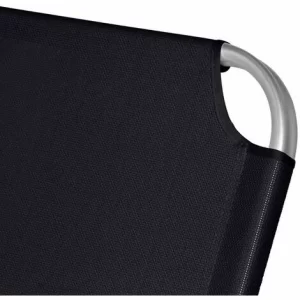 SIENA GARDEN Alu-XXL Dreibeinliege Gestell Aluminium Silber, Fläche Ranotex®-Gewebe Schwarz 9