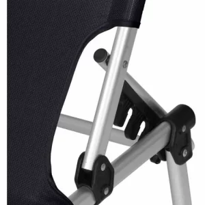 SIENA GARDEN Alu-XXL Dreibeinliege Gestell Aluminium Silber, Fläche Ranotex®-Gewebe Schwarz 11