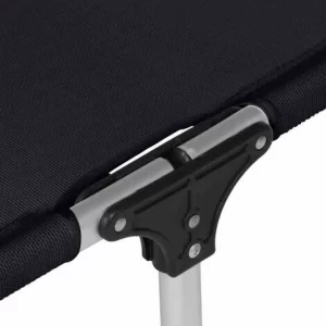 SIENA GARDEN Alu-XXL Dreibeinliege Gestell Aluminium Silber, Fläche Ranotex®-Gewebe Schwarz 13