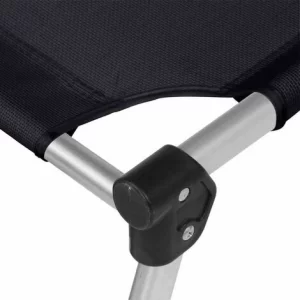 SIENA GARDEN Alu-XXL Dreibeinliege Gestell Aluminium Silber, Fläche Ranotex®-Gewebe Schwarz 15