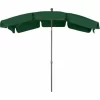 SIENA GARDEN Tropico Mittelstockschirm Anthrazit/grün 210x140cm Gestell Stahl Anthrazit, Bezug 100% Polyester, 180g/m² In Grün, Lichtschutzfaktor UPF 50+ 17