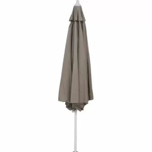 SIENA GARDEN Alu-Push Pro Mittelstockschirm Silber/taupe Ø 300cm Gestell Alu Silber, Streben Stahl, Bezug 100% Polyester, 180g/m² Taupe, Lichtschutzfaktor UPF 50+ 11
