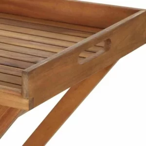 SIENA GARDEN Minera Tablett, Gestell Und Fläche Akazienholz FSC®-100% Natur, Praktisch Zusammenklappbar, Optimale Arbeitshöhe Zum Grillen 13