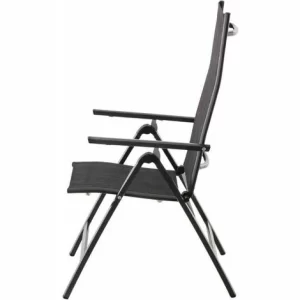 SIENA GARDEN Medira Klappsessel, Anthrazit Gestell Aluminium Anthrazit, Fläche Ranotex®-Gewebe Schwarz-silber 11
