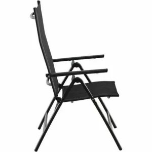 SIENA GARDEN Medira Klappsessel, Anthrazit Gestell Aluminium Anthrazit, Fläche Ranotex®-Gewebe Schwarz-silber 15