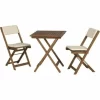 SIENA GARDEN Almeria Balkonmöbelset, 3 Tlg. Gestell Und Fläche Akazienholz FSC®-Mix Natur, Inkl. Sitz- Und Rückenkissen 13