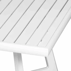 SIENA GARDEN Alexis Lounge Tisch 70x70cm Aluminium Matt-weiß Gartentisch Tresentisch Bartisch 7