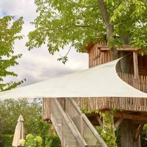 SIENA GARDEN Solino Sonnensegel Ecru 180g/m² HDPE, 3-eckig, 5x5x5m 13
