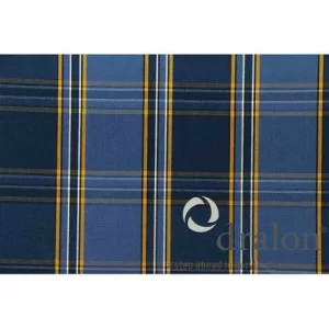 SIENA GARDEN Tarent Auflage Zu Sessel, 123 Cm, Karo Blau Bezug Aus 100% Acryl-Dralon, Dessin 254 6