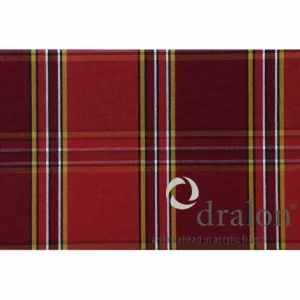 SIENA GARDEN Tarent Auflage Zu Sessel, 123 Cm, Karo Rot Bezug Aus 100% Acryl-Dralon 6