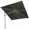 SIENA GARDEN Alphawing N+ Ampelschirm Silber/schwarz 3m X 3m Gestell Alu Silber, Bezug 100% Polyester, 240g/m² In Schwarz Meliert, Spinndüsengefärbt, UPF 50+ 19