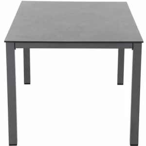 SIENA GARDEN Sola Dining Tisch 160×90 Cm, Anthrazit Gestell Aluminium Anthrazit, Tischplatte HPL Dark Stone 9