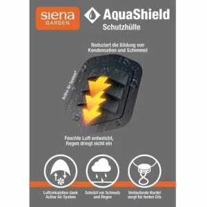 SIENA GARDEN AquaShield Bankhülle 3er 160x75xH65/85cm Hellgrau 7
