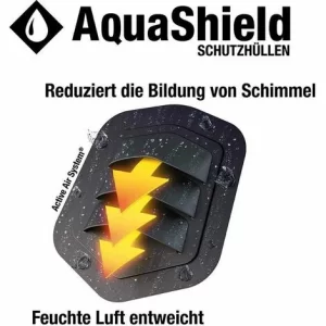 SIENA GARDEN AquaShield Schirmhülle 30/35xH135 Cm Ohne Stab, Hellgrau, 100% Polyester 15
