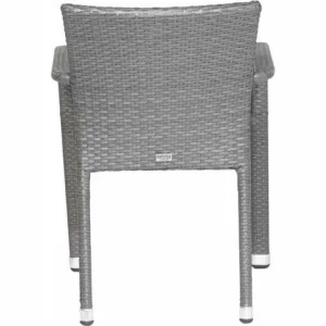 SIENA GARDEN Minas Stapelsessel Gestell Aluminium Schwarz, Fläche Gardino®-Geflecht Titan 13
