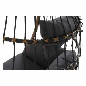 Siena Garden Hängesessel Mit Standfuß Salerno Schwarz/natur Hängekorb Mit Kissen 13