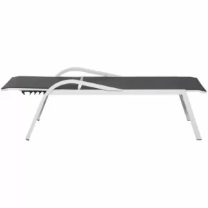 Siena Garden Milos Rollliege Aluminium Weiß-grau Mit Textilbezug Schwarz-grau H16695 Sonnenliege 11