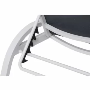 Siena Garden Milos Rollliege Aluminium Weiß-grau Mit Textilbezug Schwarz-grau H16695 Sonnenliege 15
