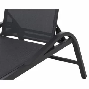 Siena Garden Milos Rollliege Aluminium Anthrazit Mit Textilbezug Schwarz-grau H16694 Sonnenliege 13