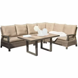 Siena Garden Loungegruppe Corido 5-teilig Alugestell Gardino®-Geflecht Charcoal Grey 15