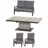 Siena Garden Valencia 4-teiliges Set Loungegruppe Komplettset Gartengarnitur Loungesofa 17